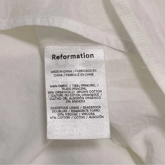 Reformation Kye Midi Dress in White with Custom Beaded front detail | Sz 6 - Picture 9 of 11